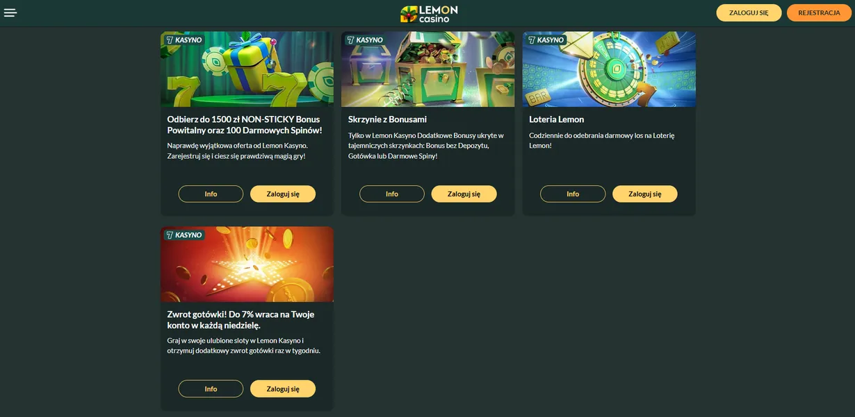 Lemon casino bonus